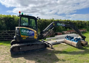 Volvo Digger on site