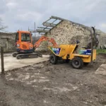 Doosan 3 Tonne Digger on site