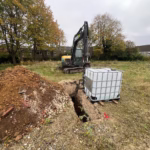 Volvo Digger with Trench