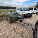 1000 Litre road towable bowser being delivered to site