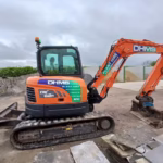 right view of doosan DX62R 6 Tonne Digger