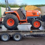 Kubota tractor on trailer