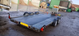 rear of car transporter trailer
