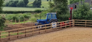 post knocker and ford tractor