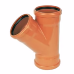 110mm 45 degree Y Sewer Junction T/S Equal